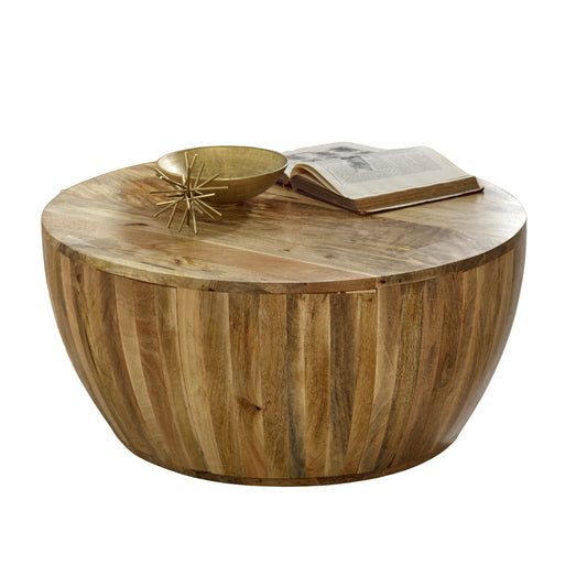 Solid Wood Drum Coffee Table