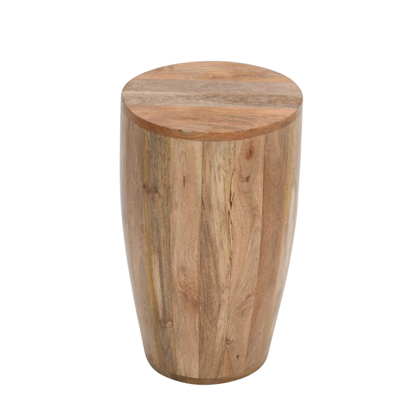 Solid Wood Drum Side Table