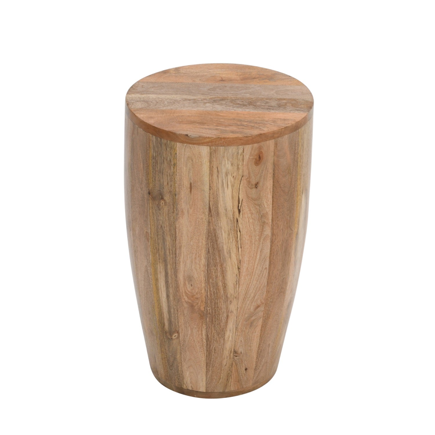 Solid Wood Drum Side Table