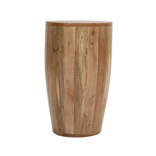 Solid Wood Drum Side Table