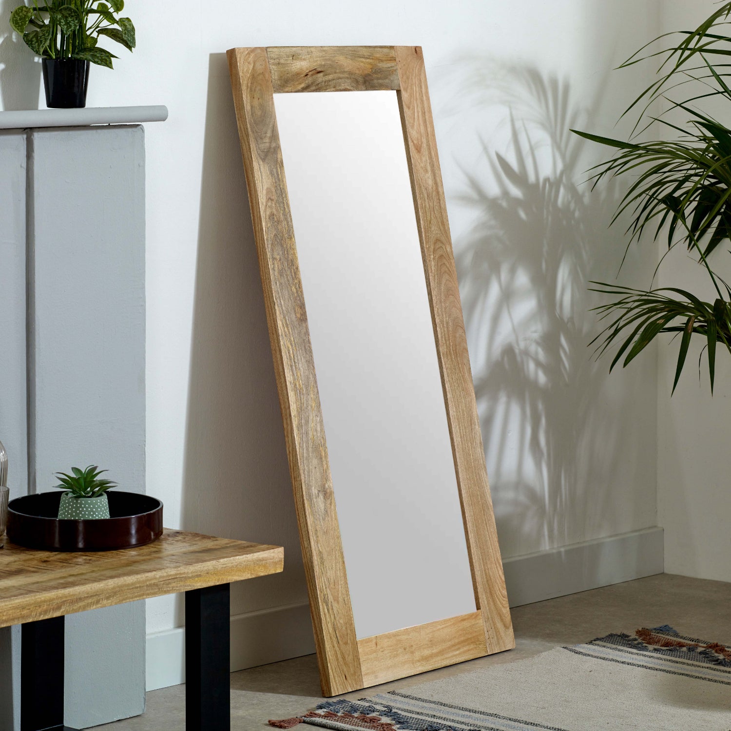 Solid Wood Frame Mirror Extra Long
