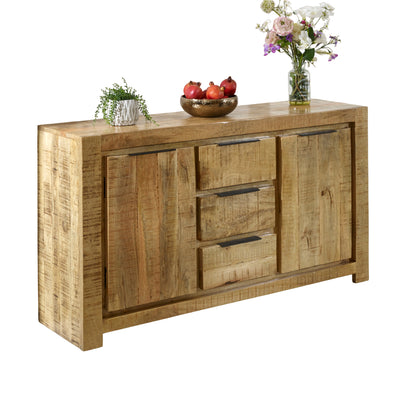Solid Wood Large Sideboard 2 Door 3 Drawer