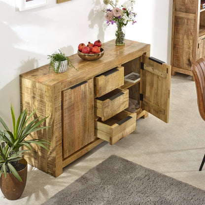 Solid Wood Large Sideboard 2 Door 3 Drawer