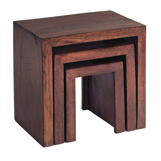 DARK MANGO NEST OF 3 TABLES