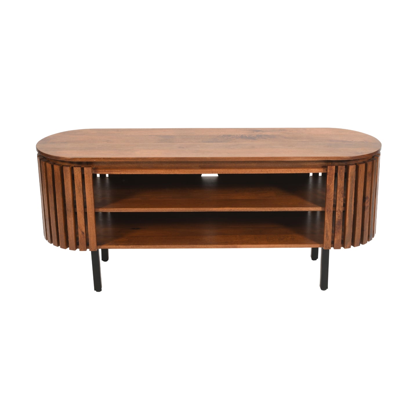 Slatted Mango Wood TV Cabinet
