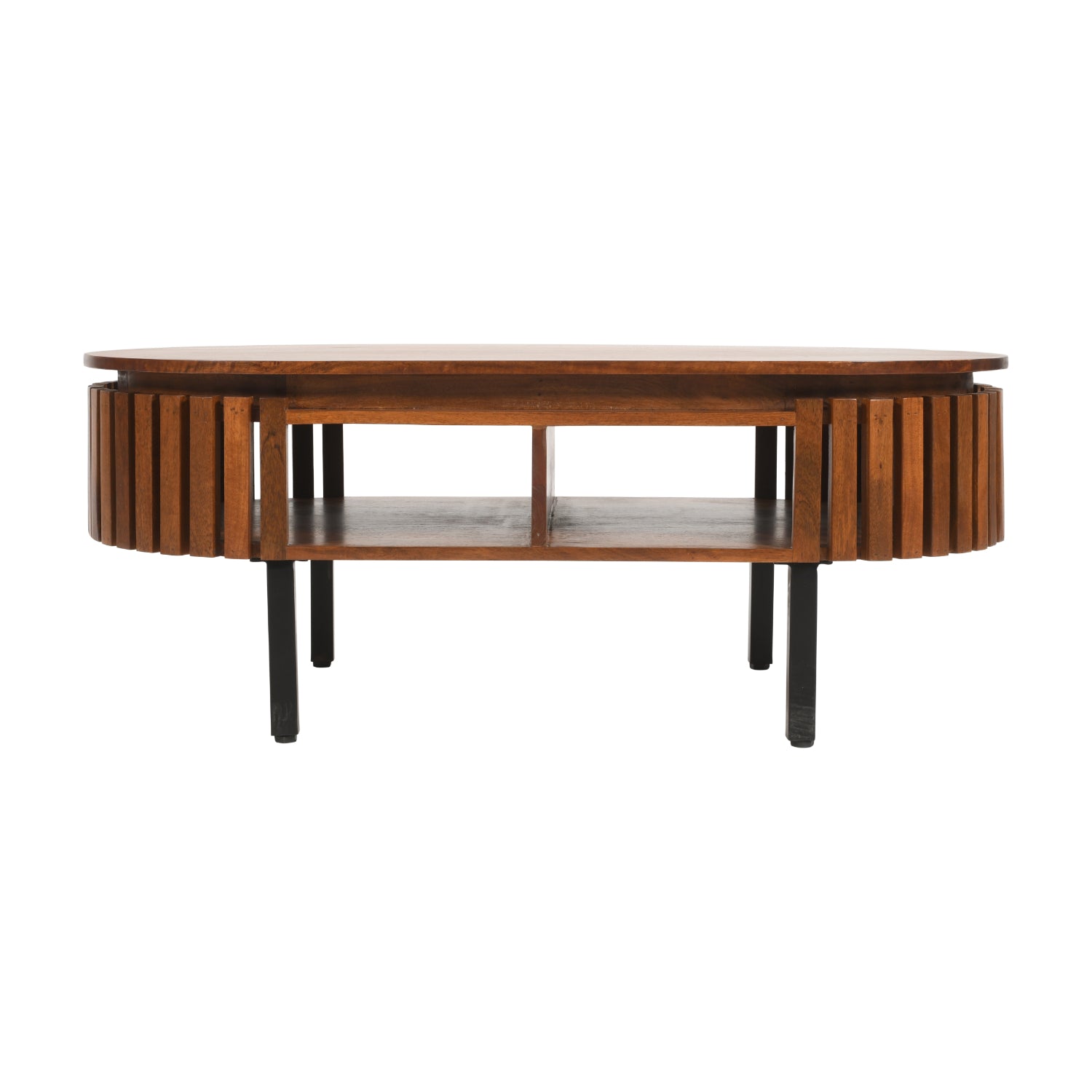 Slatted Mango Wood Rectangular Coffee Table