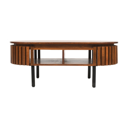 Slatted Mango Wood Rectangular Coffee Table