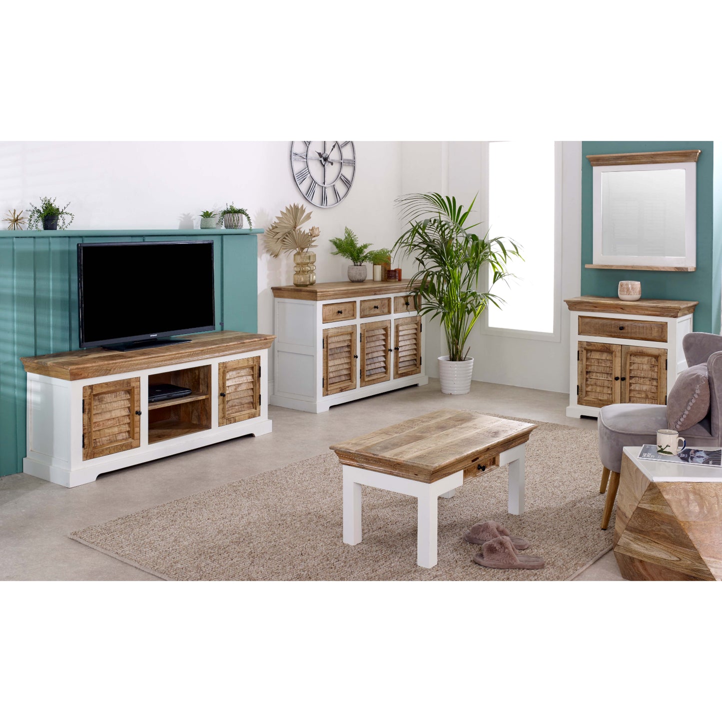Side Table Solid Mango Wood