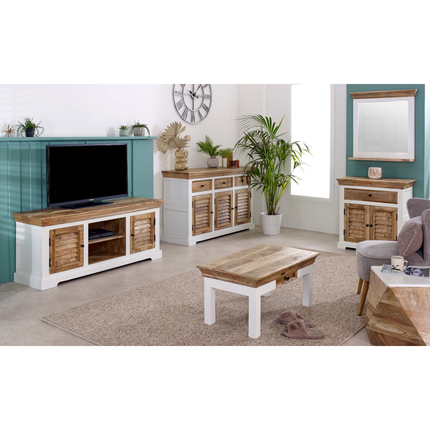 Side Table Solid Mango Wood