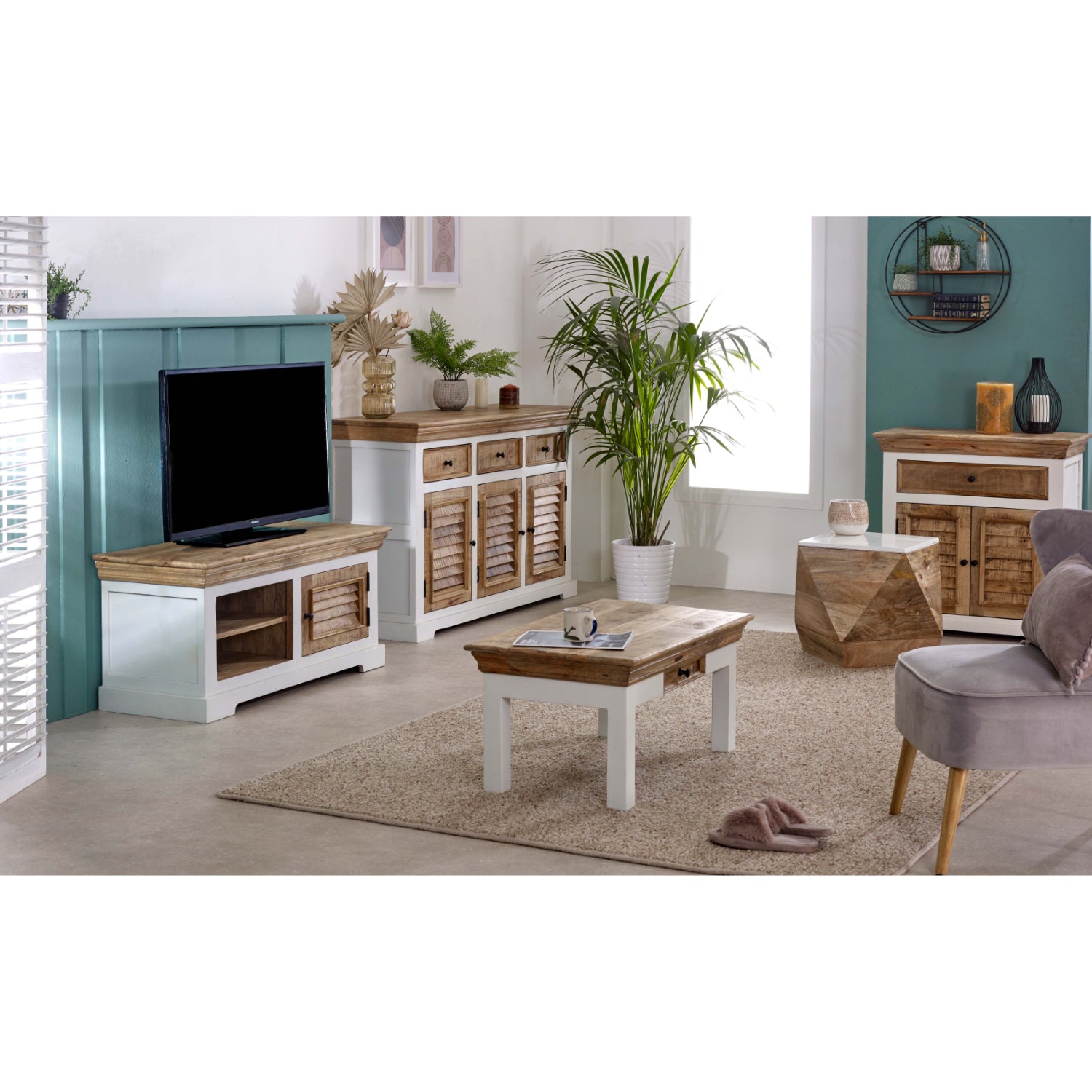 Coffee Table With Drawer Solid Mango Wood