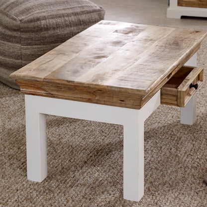 Coffee Table With Drawer Solid Mango Wood
