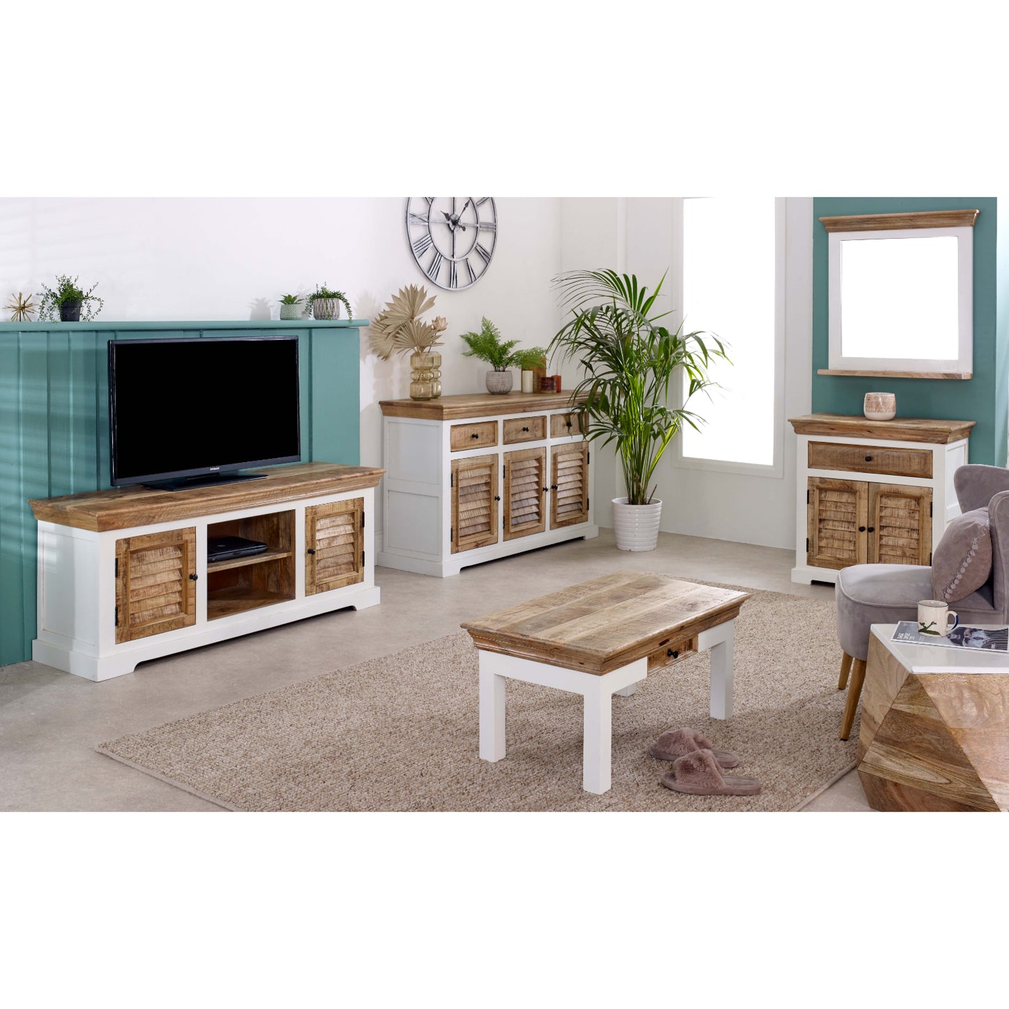 Coffee Table With Drawer Solid Mango Wood