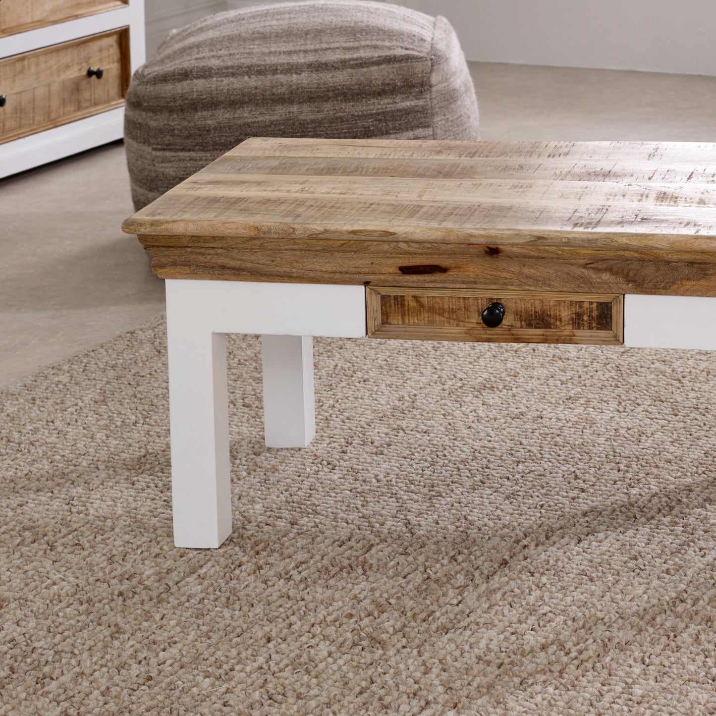 Coffee Table With Drawer Solid Mango Wood