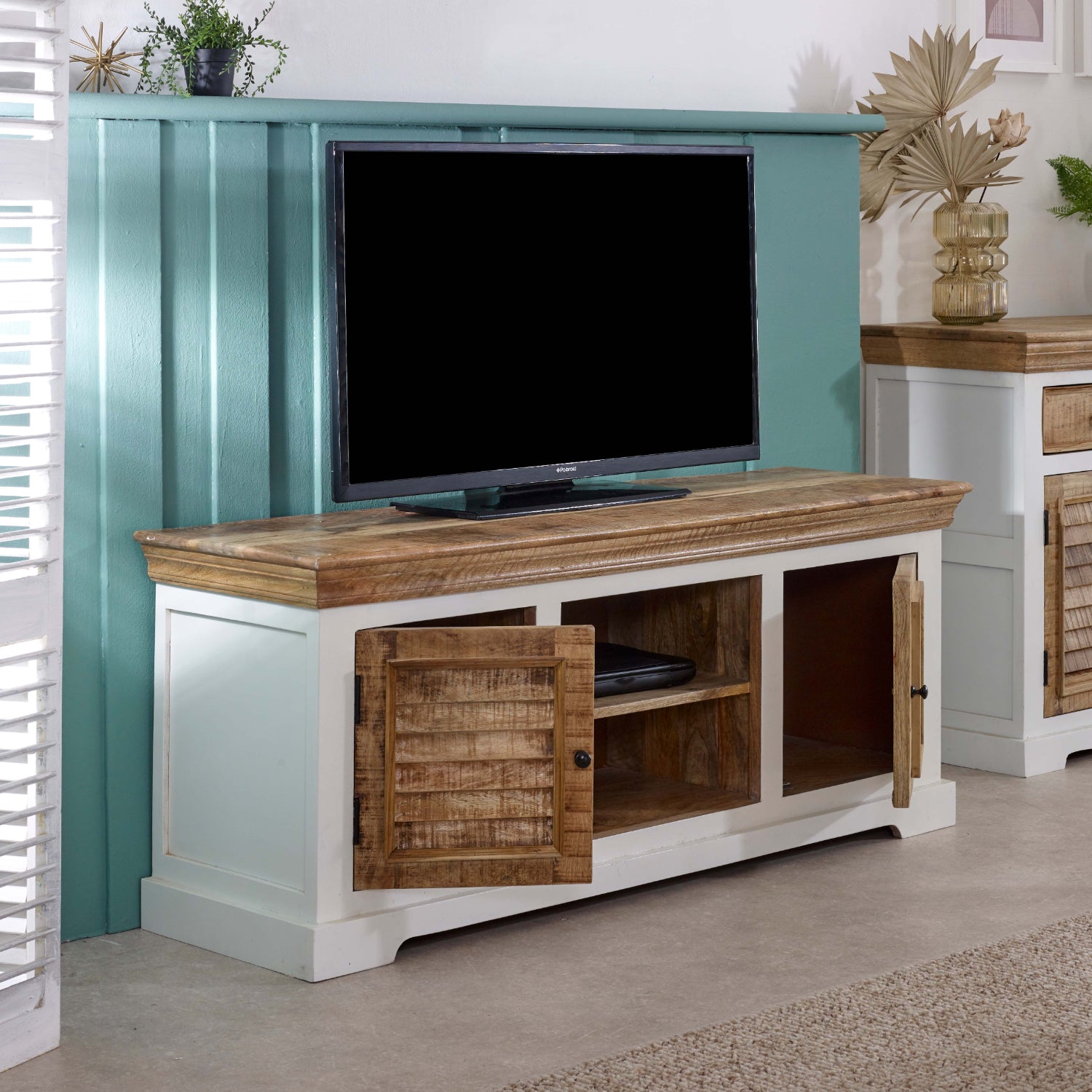 "Tv Cabinet Upto 57" Solid Mango Wood"