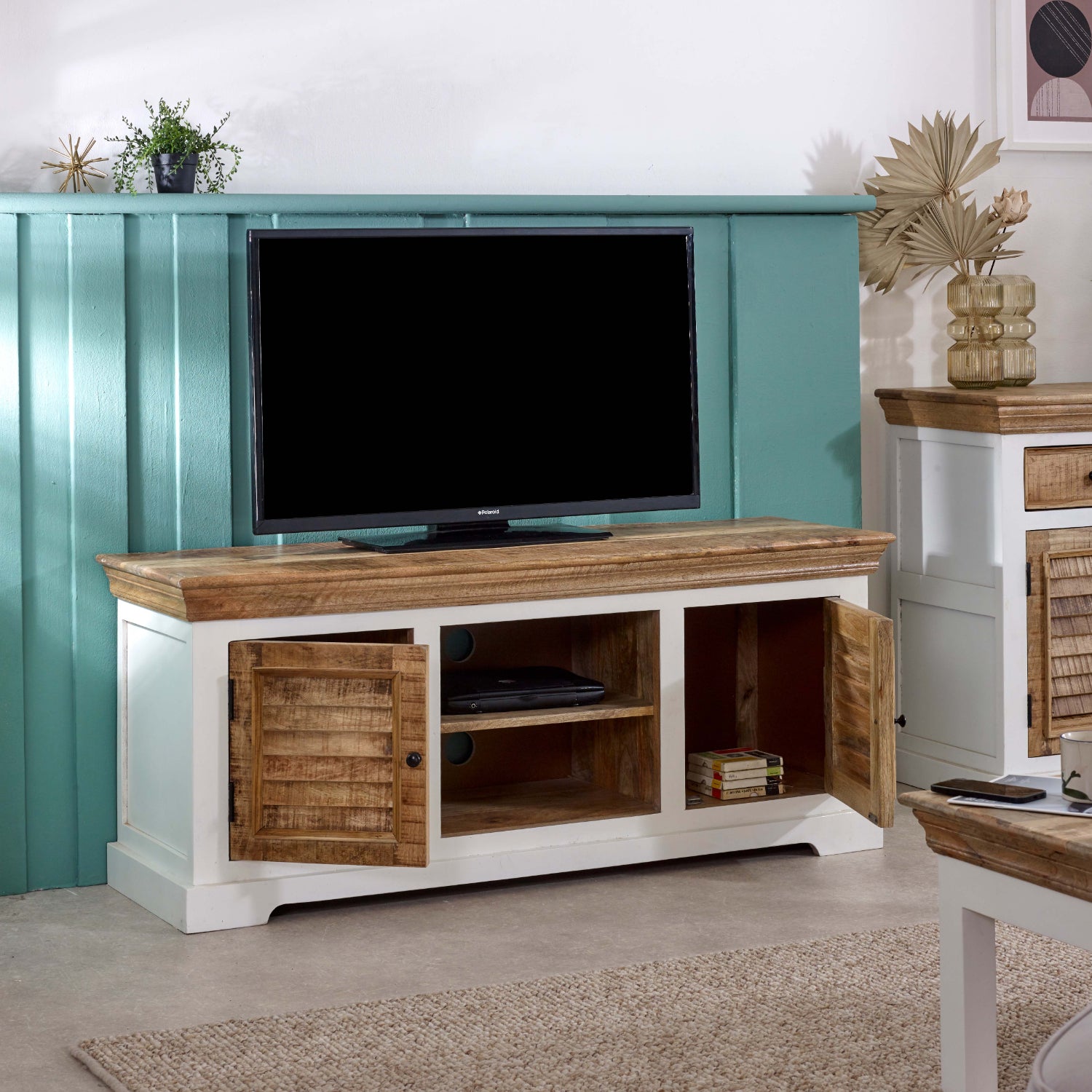 "Tv Cabinet Upto 57" Solid Mango Wood"