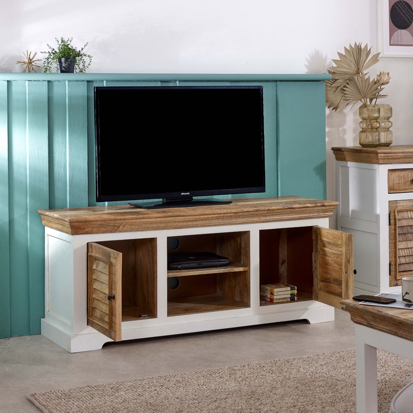 "Tv Cabinet Upto 57" Solid Mango Wood"