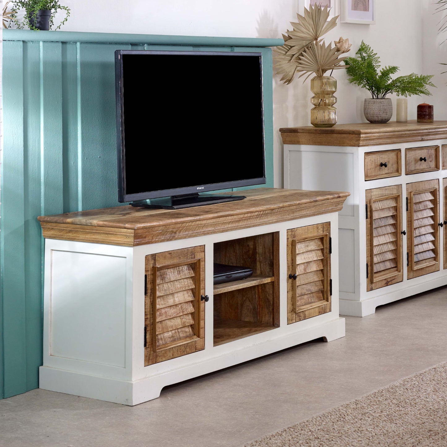 "Tv Cabinet Upto 57" Solid Mango Wood"