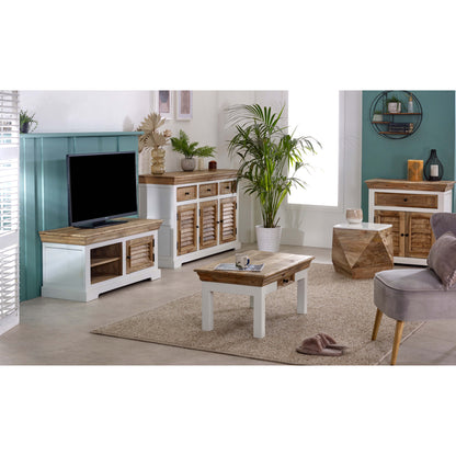 Wood Sideboard - 3 Drawers & 3 Doors