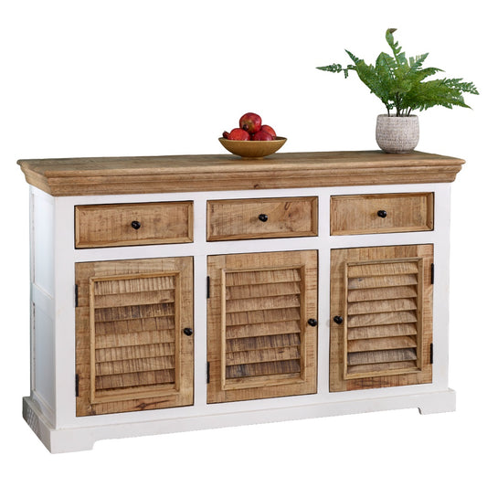 Wood Sideboard - 3 Drawers & 3 Doors