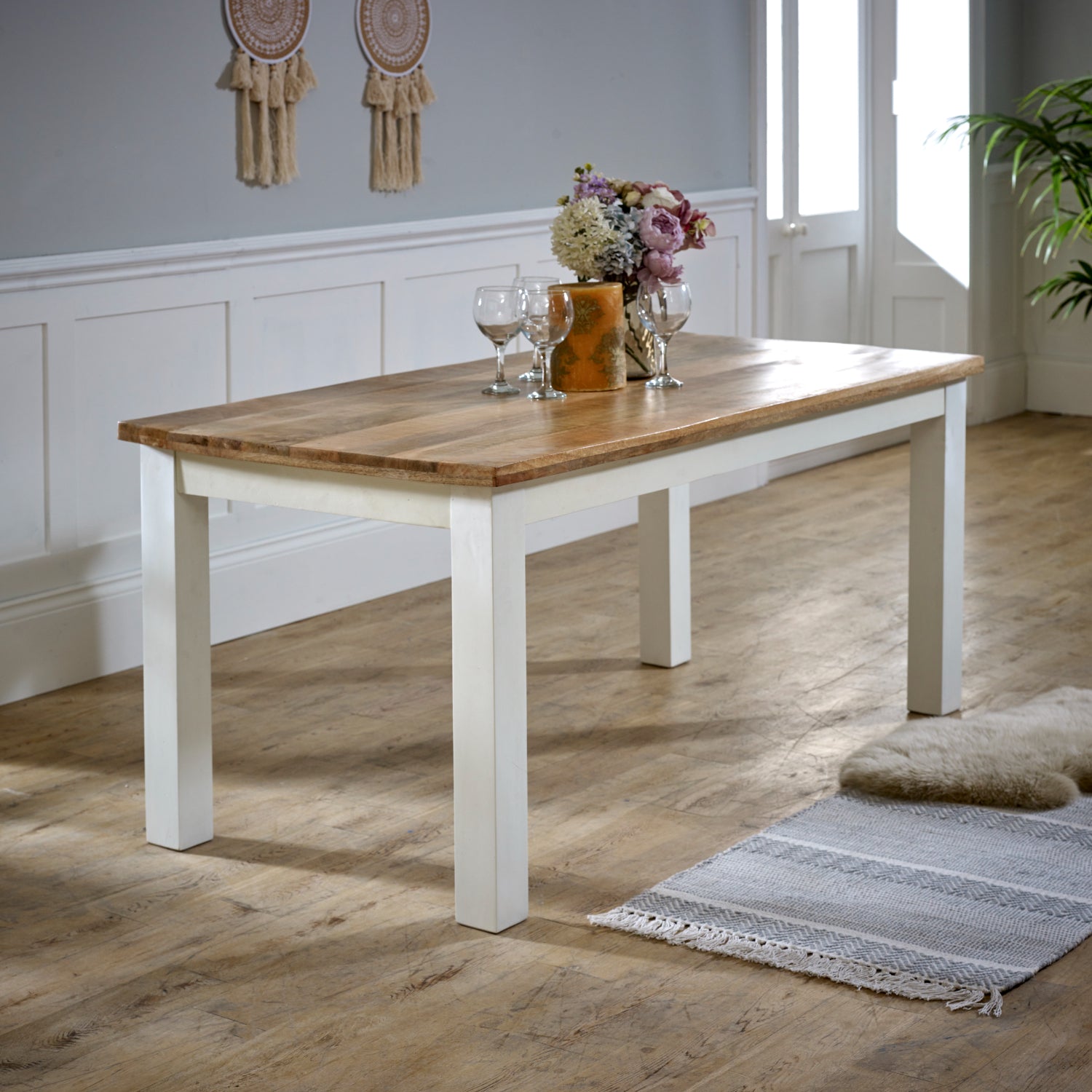 Dining Table 170cm Solid Mango Wood