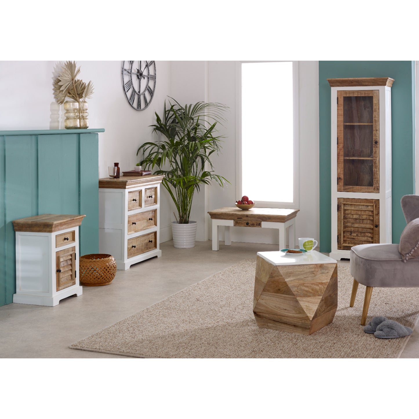 Solid Mango Wood 4 Chest Of Drawers
