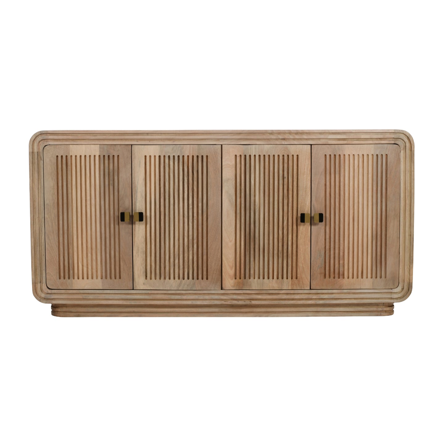 Carved Mango Wood 4 Doors Large Sideboard