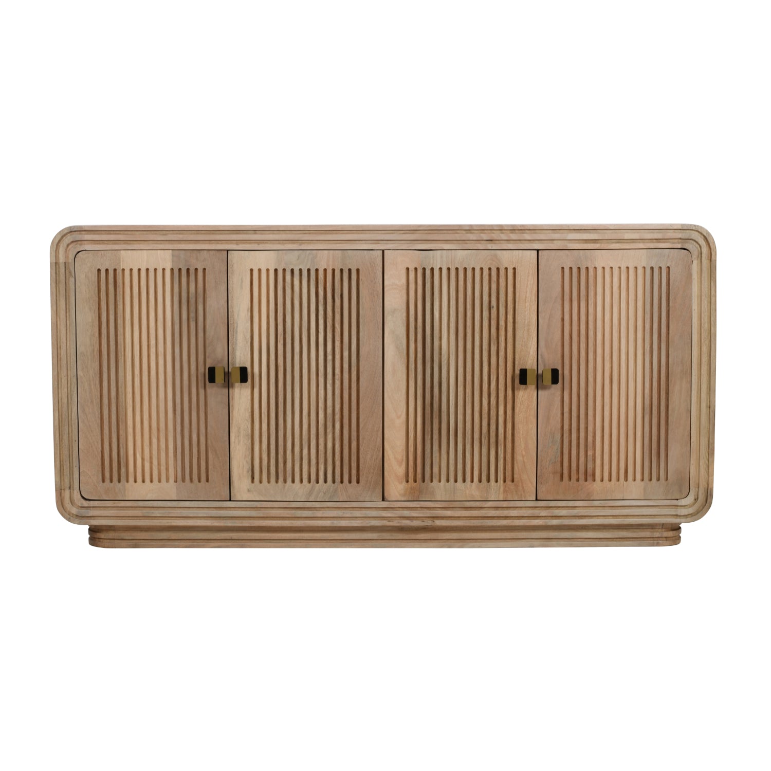 Carved Mango Wood 4 Doors Large Sideboard