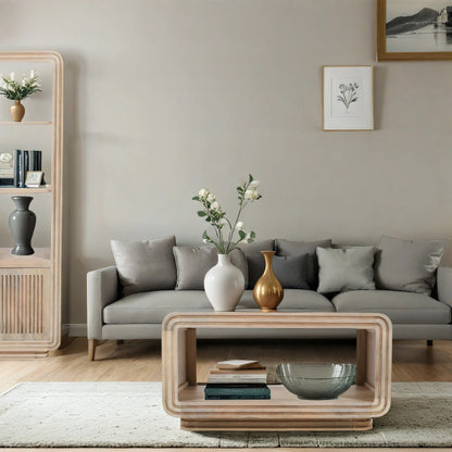 Carved Mango Wood Coffee Table