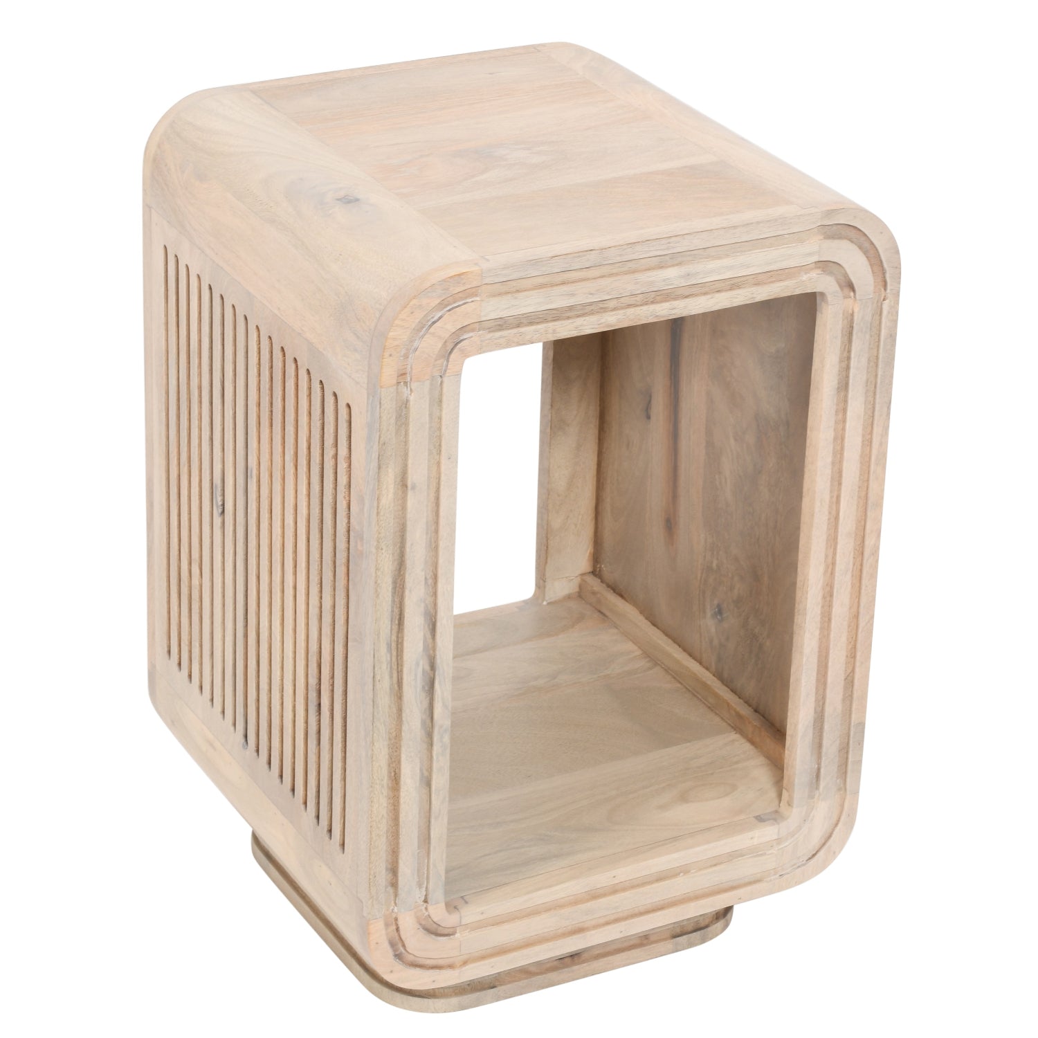 Carved Mango Wood Side Table