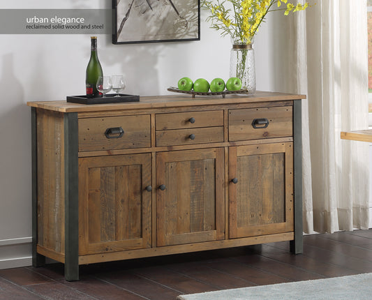Reclaimed Sideboard :  Reclaimed Wood and Steel Sideboard, stylish