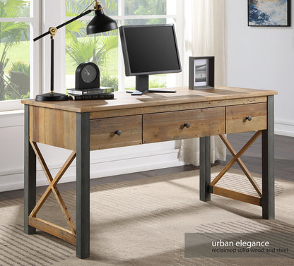 Reclaimed Home Office Desk / Dressing Table :  Reclaimed Wood and Steel Home Office Desk / Dressing Table, stylish