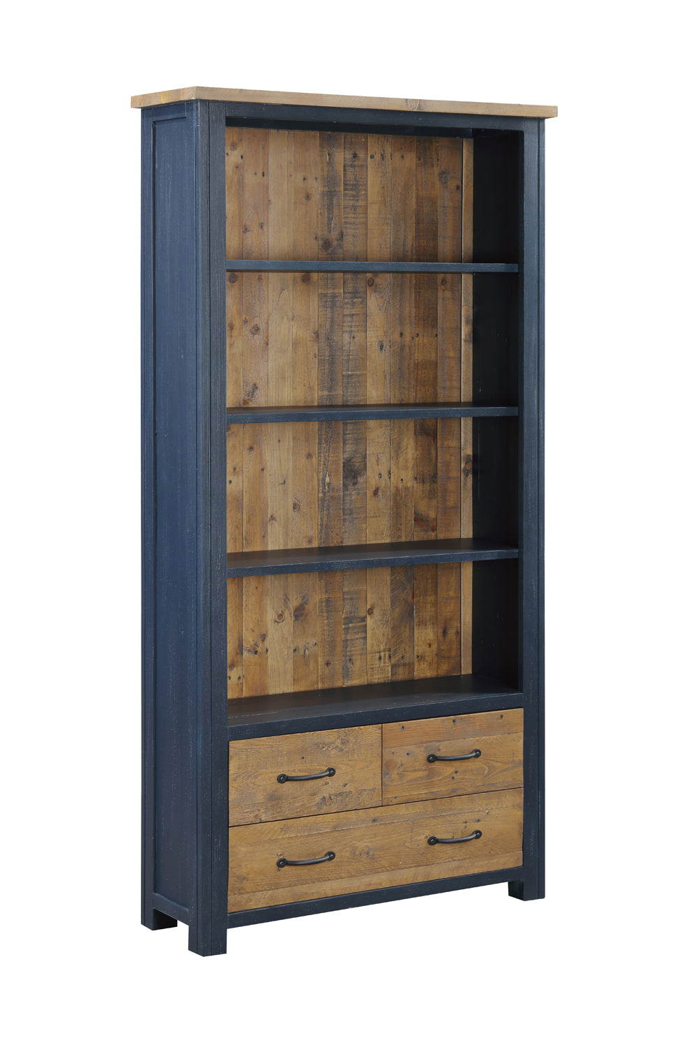Large Open Bookcase with Drawers : 