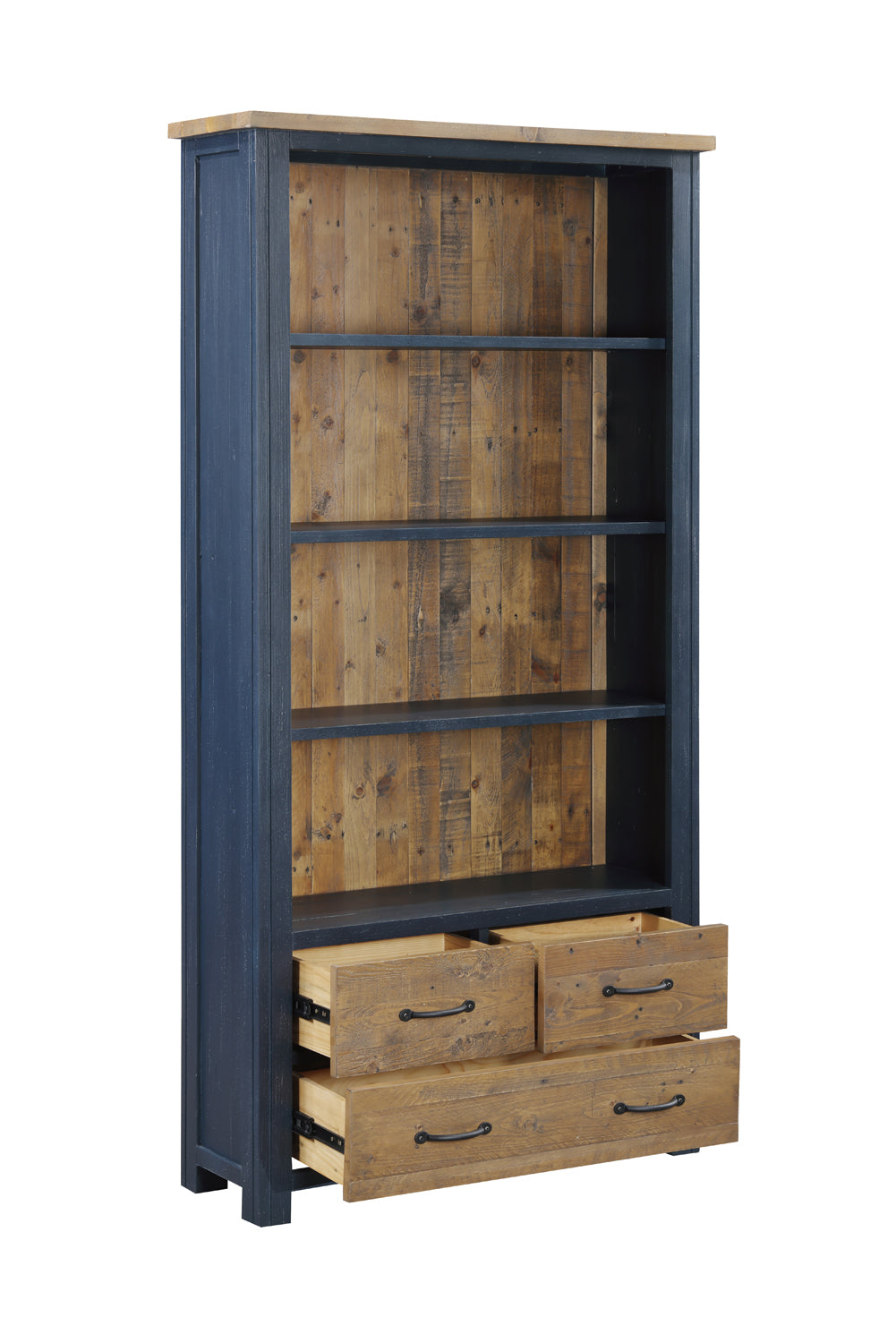 Large Open Bookcase with Drawers : 