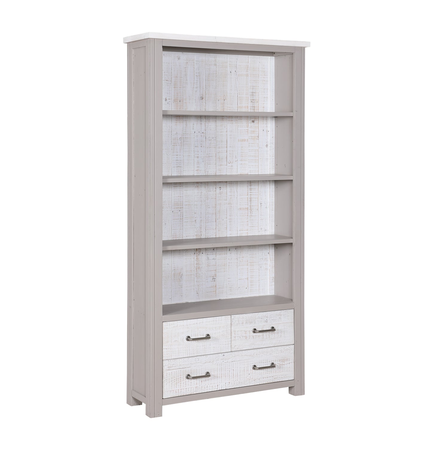 Large Open Bookcase with Drawers : 