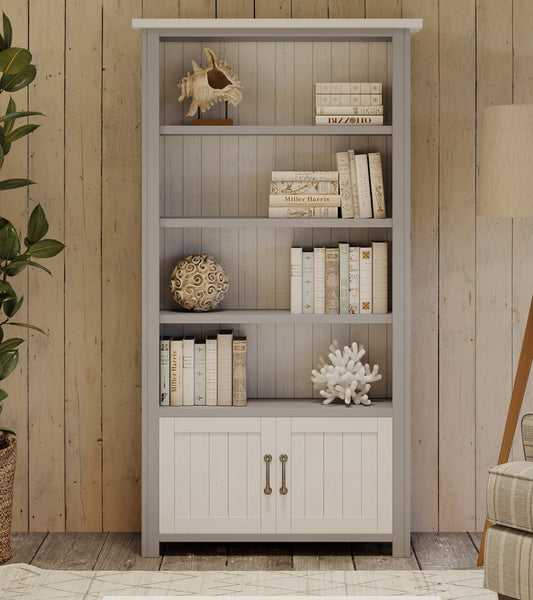 Large Open Bookcase with Doors : 