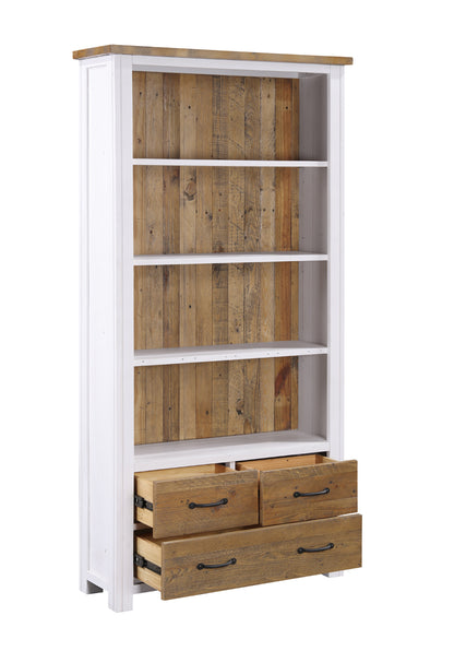 Large Open Bookcase with Drawers : 