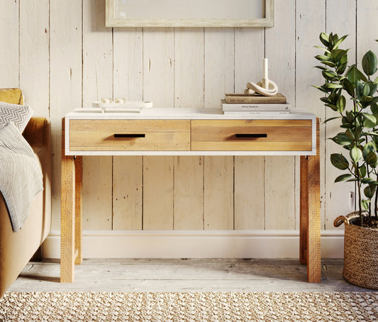 Reclaimed Console Table Open : 