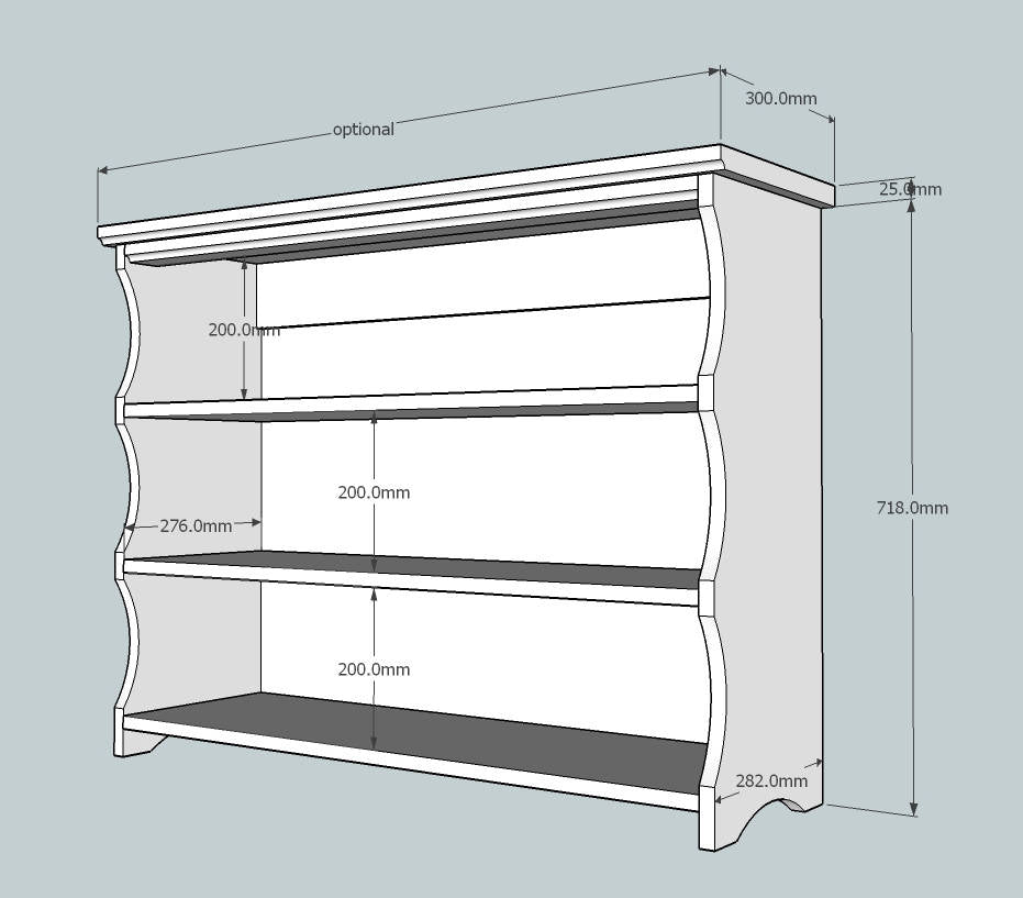 Shoe Rack with 3 shelves -Country