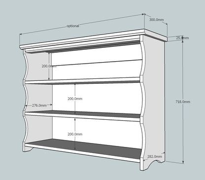 Shoe Rack with 3 shelves -Country
