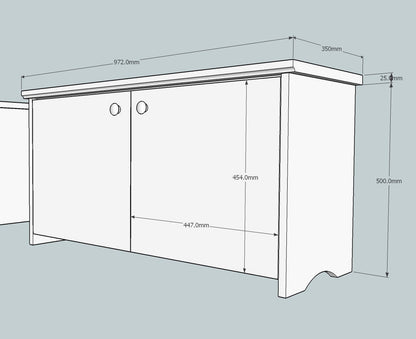Storage Cupboard with 2 Shelves - Country