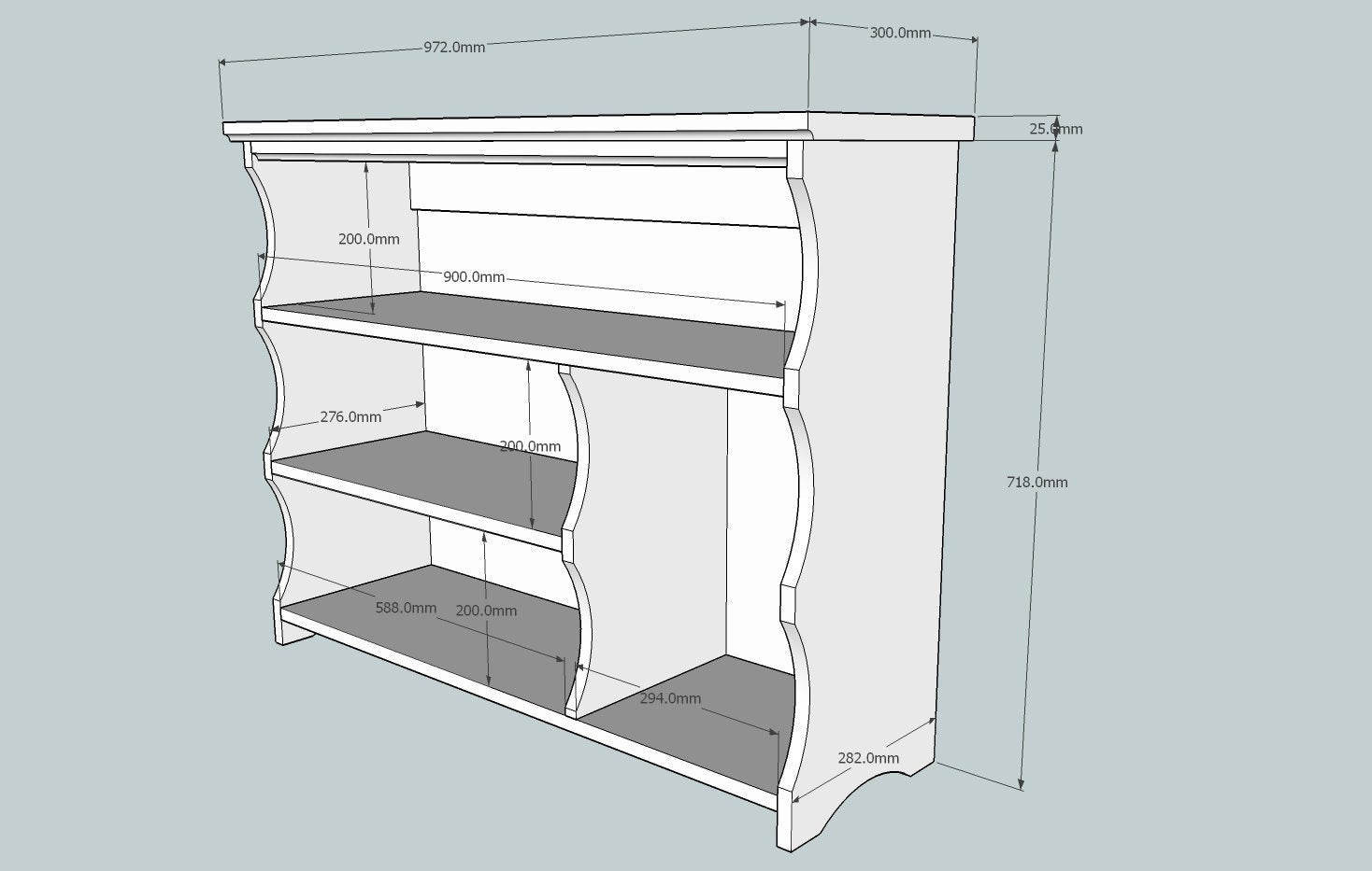 Classic SHoe & Boot Bench diamensions