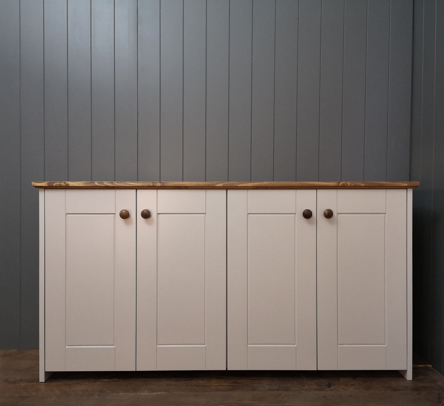 Large Country Storage Cabinet with 3 shelves