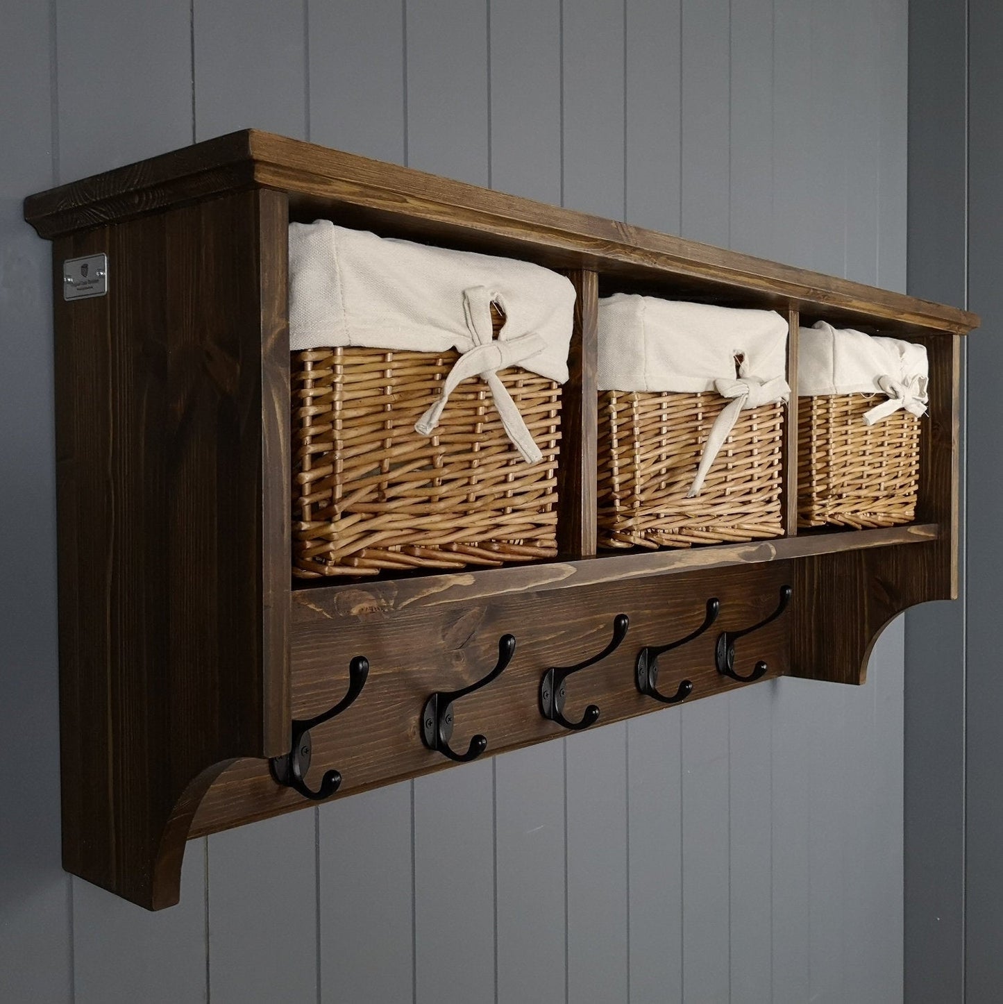 Farmhouse Hat, Coat & Cubbies Coat Rack