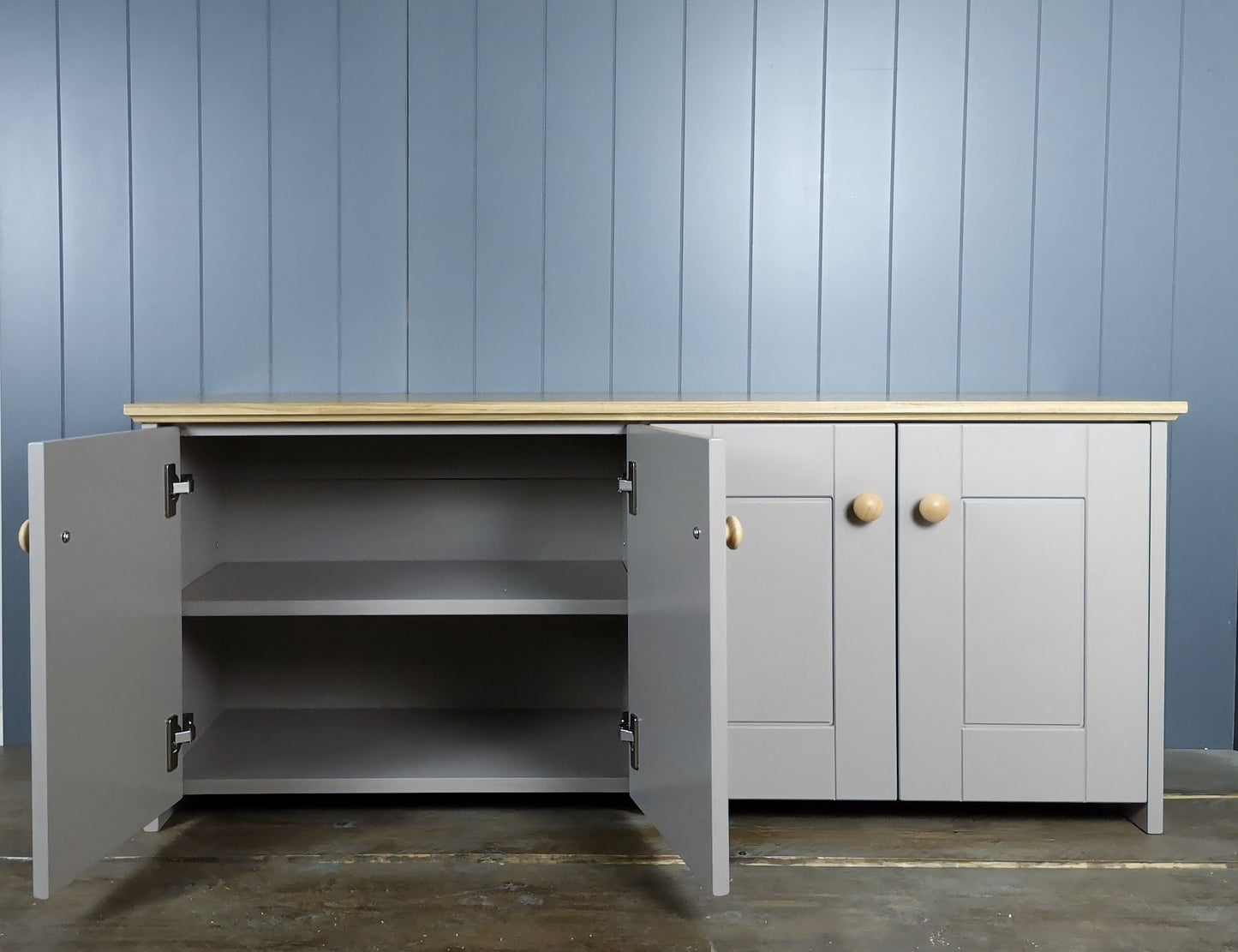 Large Country Storage Cabinet with 2 shelves