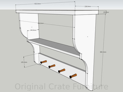 Peg rack dimensions